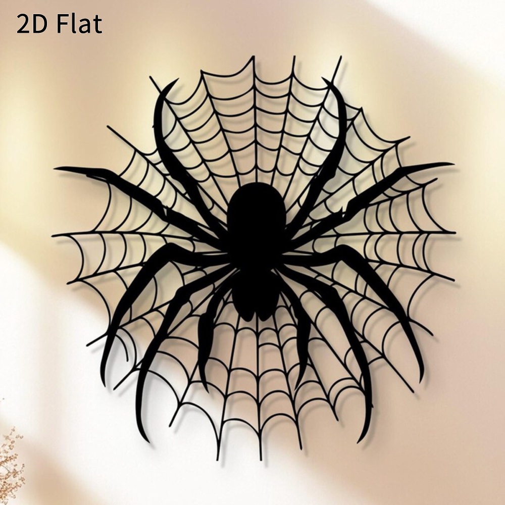 Spider Web Halloween Decoration - HELLOYOUNG Décoration murale d'araignée d'Halloween effrayante,