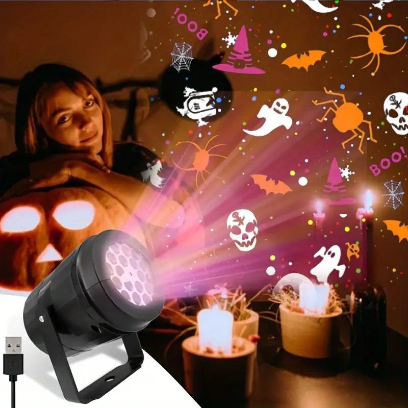 Halloween Pumpkin Decor Led - Projecteur LED d'Halloween pour extérieur, décoration