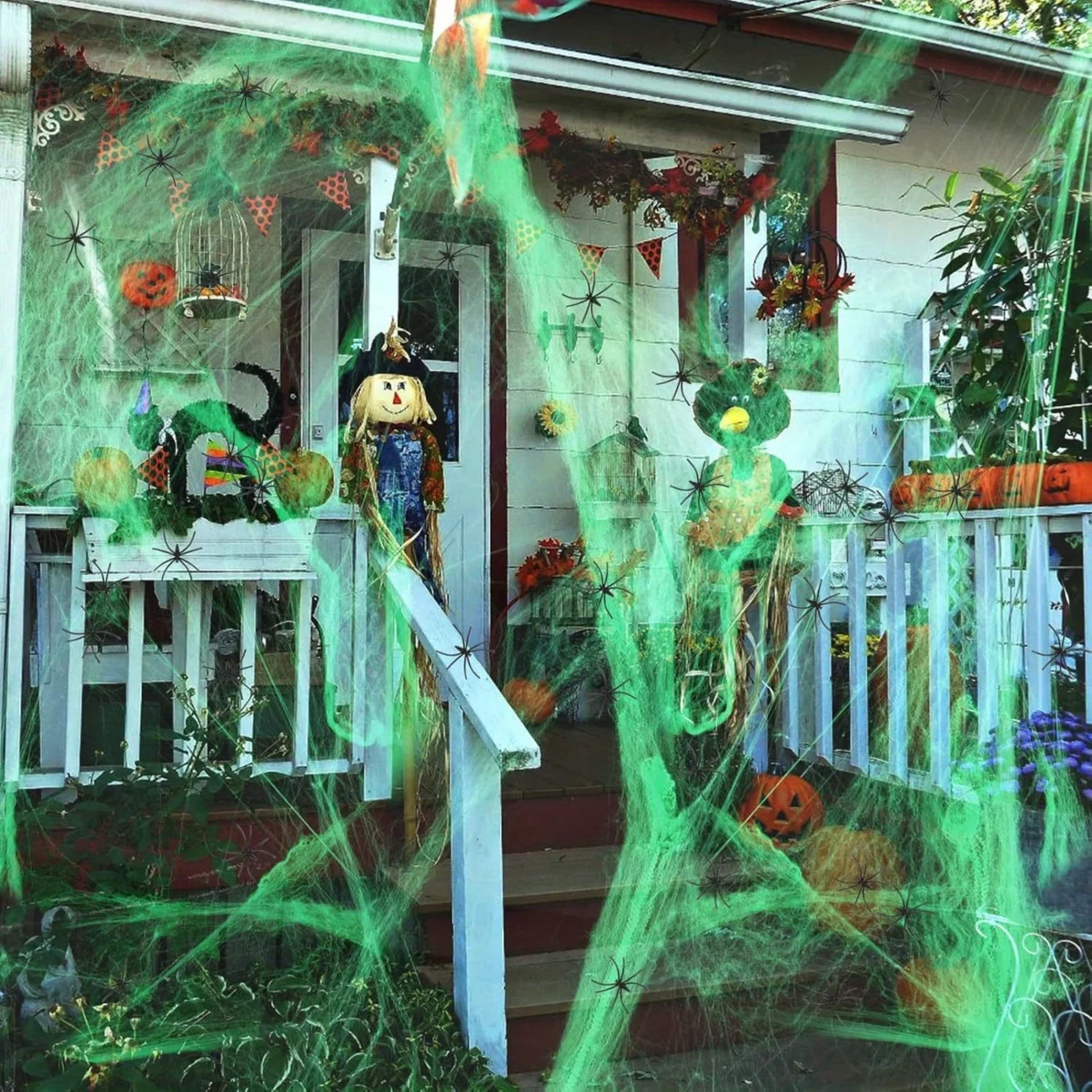Spider Web Halloween Decoration - 1-20 pièces, décoration d'Halloween, toile d'araignée