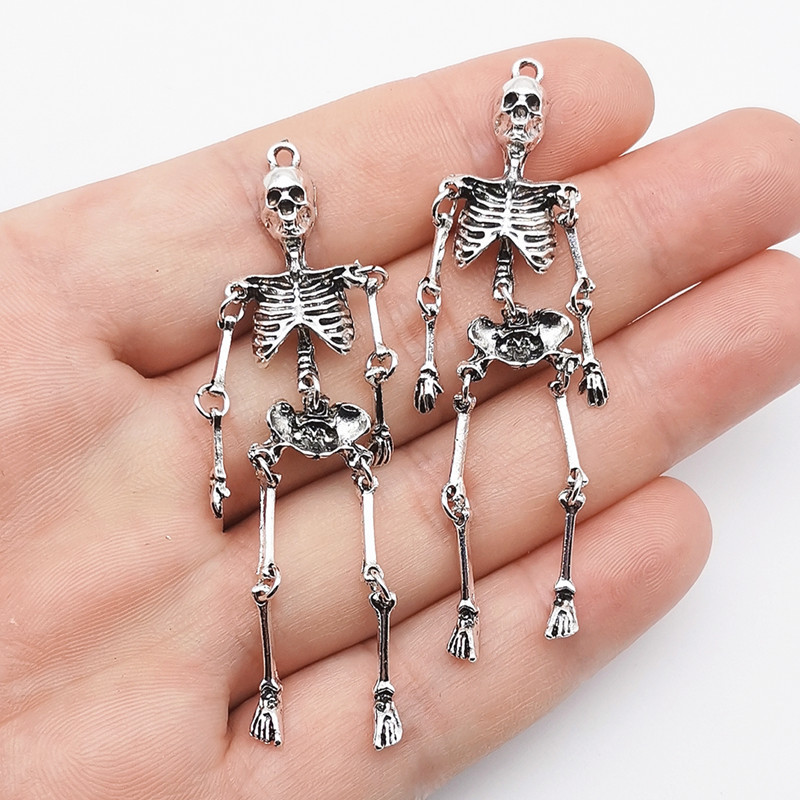 Halloween Skeleton Decoration - Pendentif squelette de crâne rétro, 2/5/10