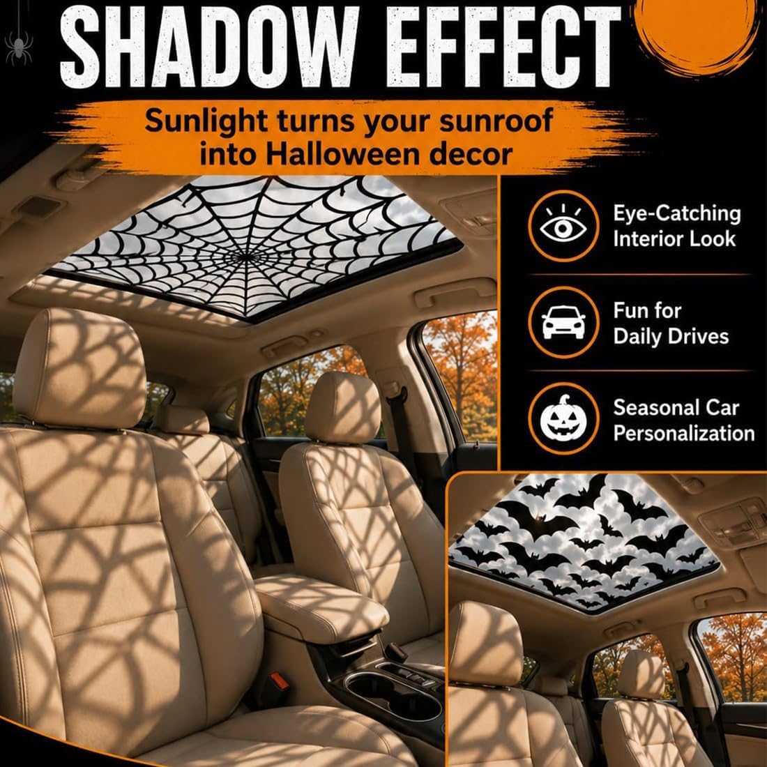 Autocollants pour toit ouvrant - Spider Web Halloween Decoration avis et prix
