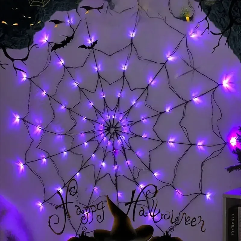 Guirlande lumineuse toile d'ar - Spider Web Halloween Decoration avis et prix