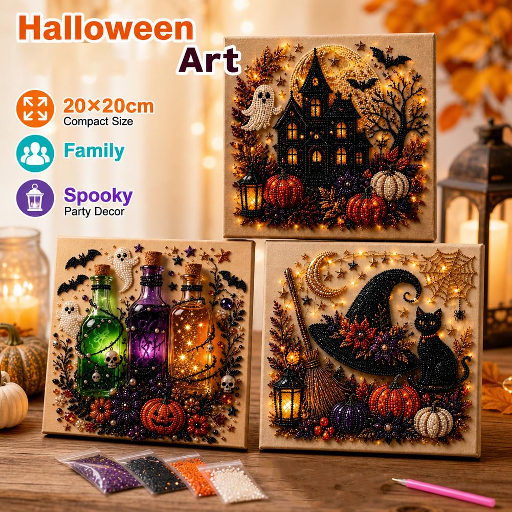 Kit de peinture diamant DIY Ha - Pumpkin Lantern Halloween avis et prix