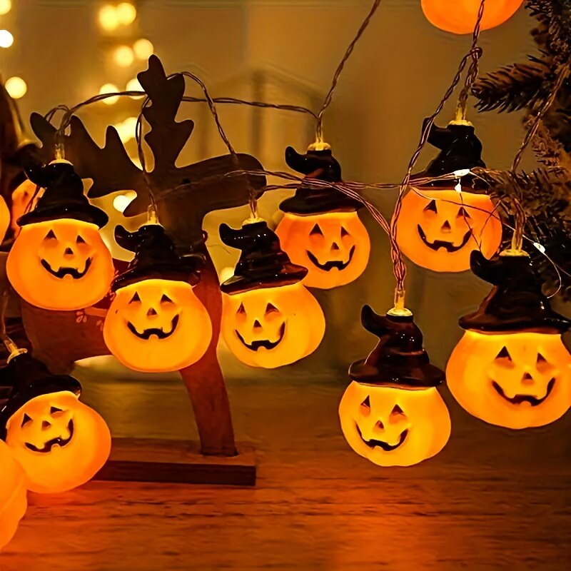 Guirlande lumineuse LED citrou - Halloween Led String Lights Orange avis et prix