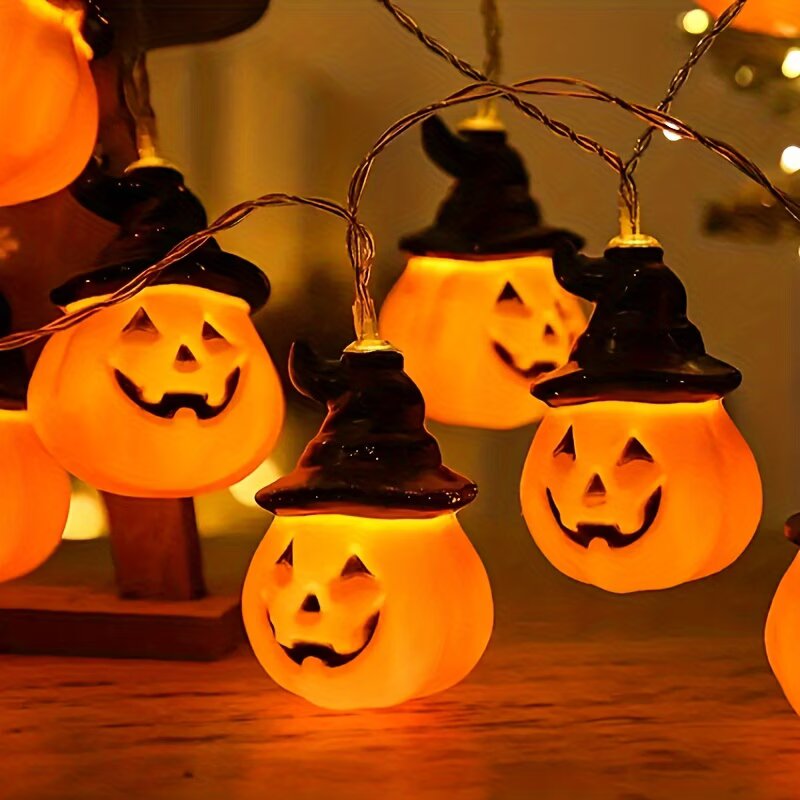 Guirlande lumineuse LED citrou - Halloween Led String Lights Orange avis et prix