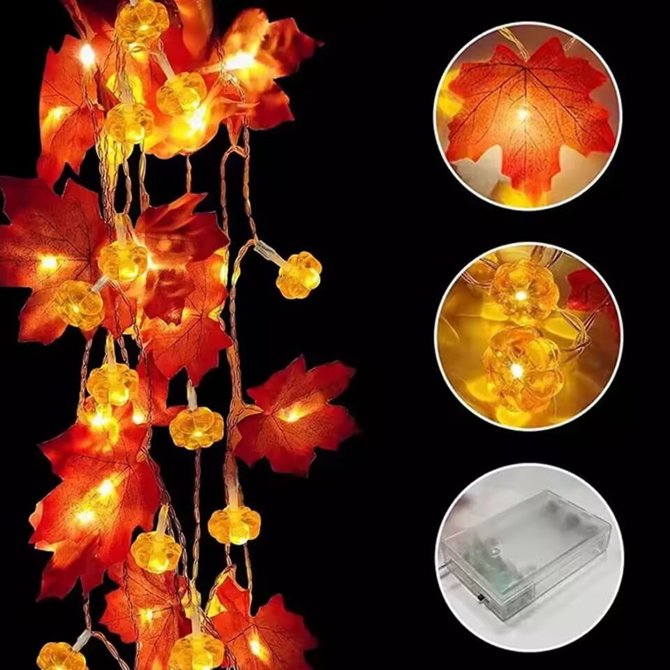 Guirlande lumineuse d'Hallowee - Halloween Led String Lights Orange avis et prix