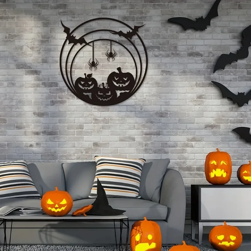Décoration murale en métal pou - Spider Web Halloween Decoration avis et prix