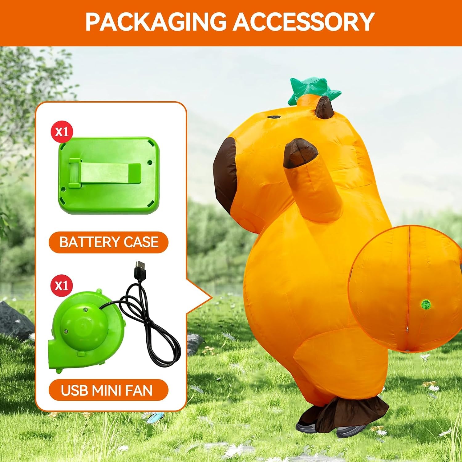 Costume gonflable de capybara  - Halloween Costume Adult avis et prix