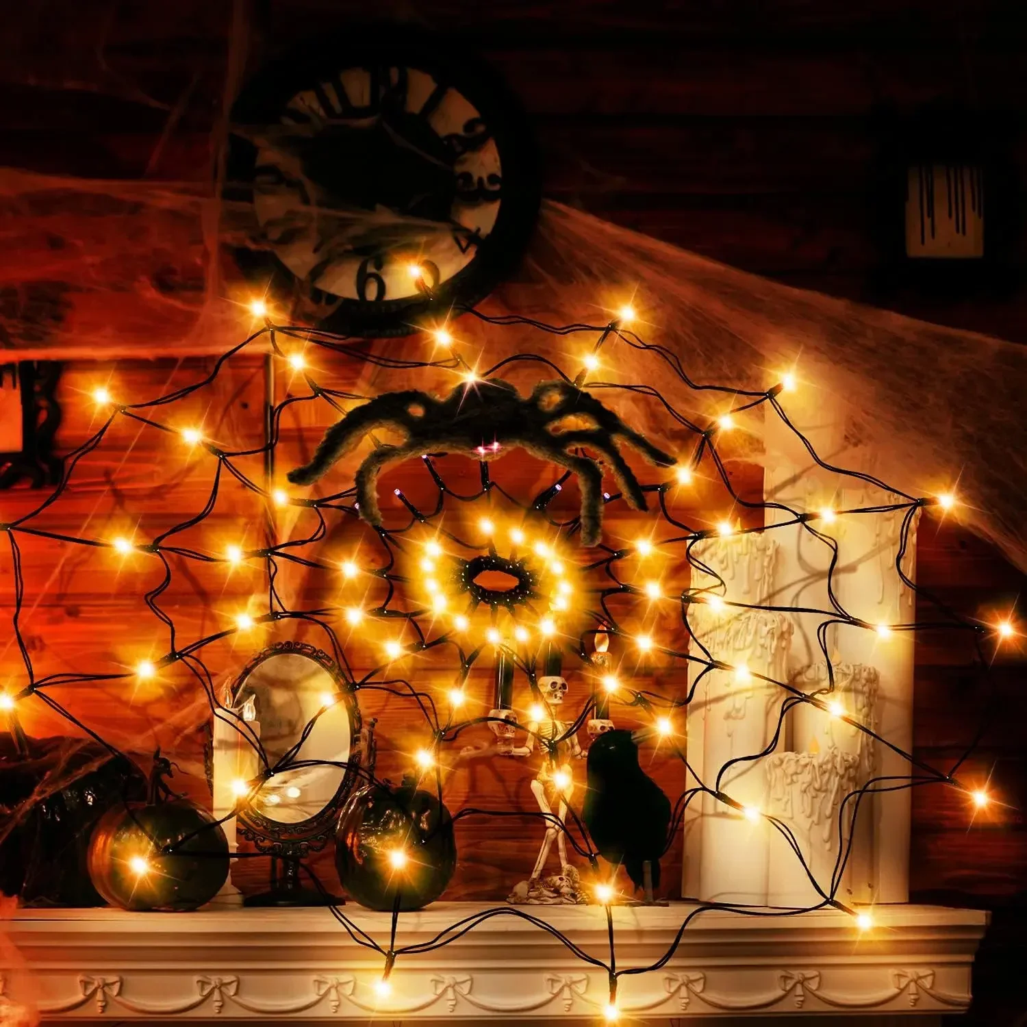 1-4PCS Guirlande lumineuse LED - Halloween Led String Lights Orange avis et prix