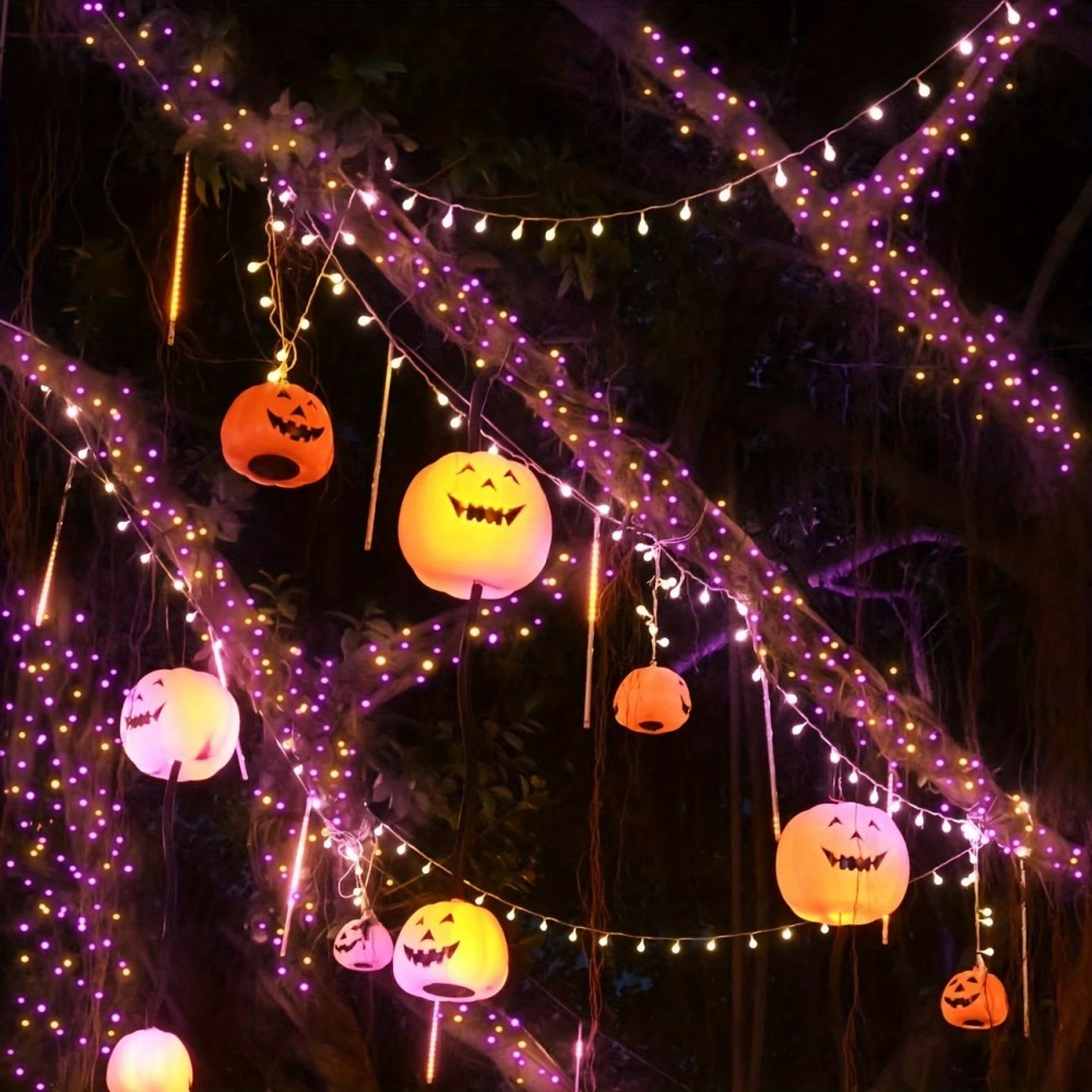Guirlande lumineuse solaire d' - Halloween Led String Lights Orange avis et prix