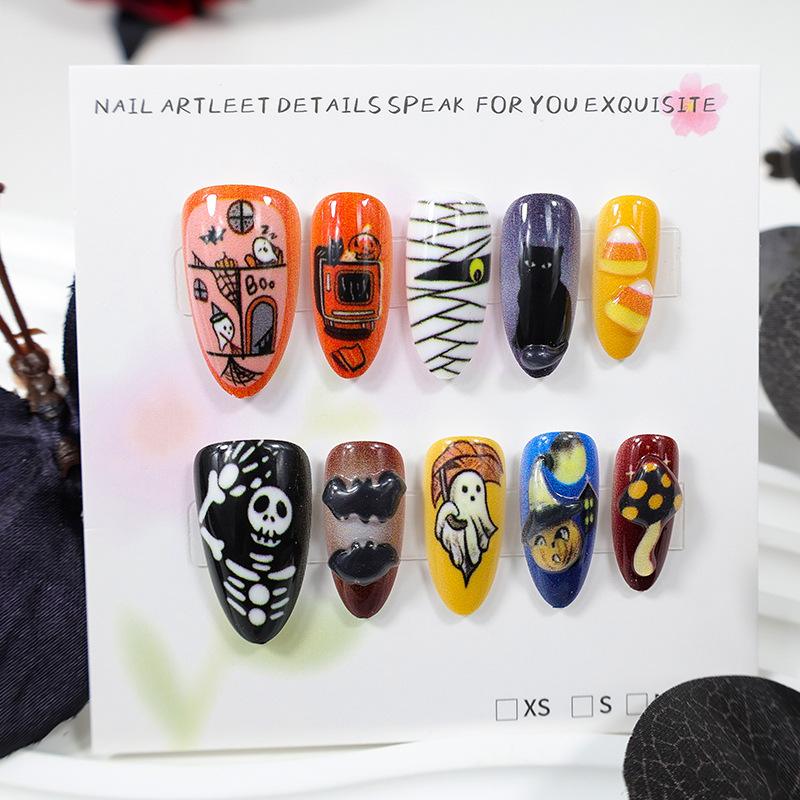 30 faux ongles de style Hallow - Halloween Skeleton Decoration avis et prix