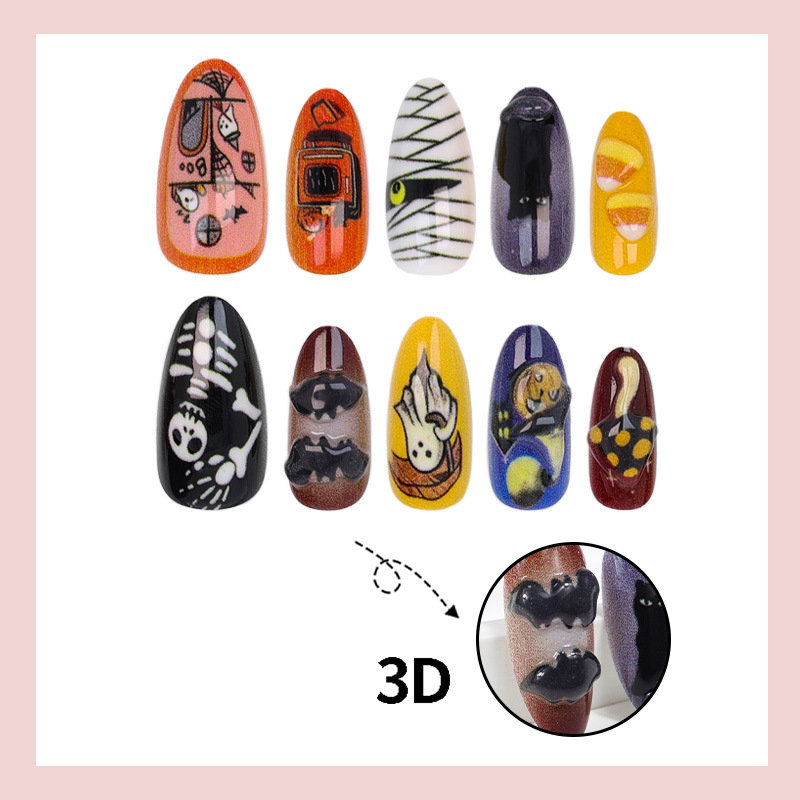 30 faux ongles de style Hallow - Halloween Skeleton Decoration avis et prix