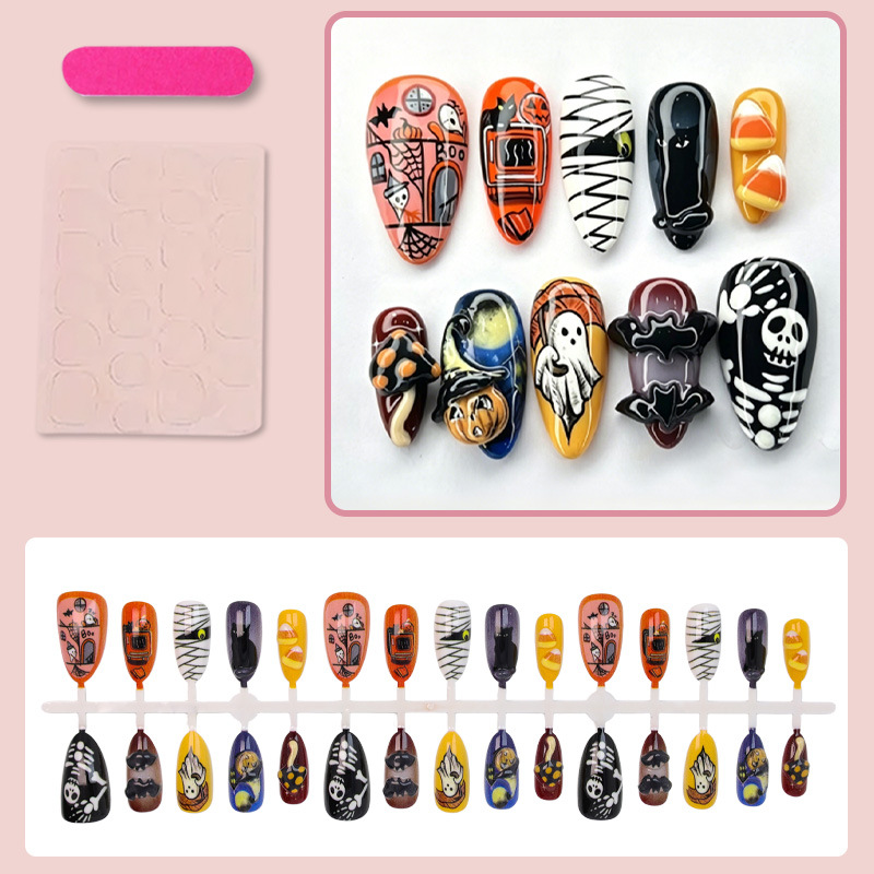 30 faux ongles de style Hallow - Halloween Skeleton Decoration avis et prix