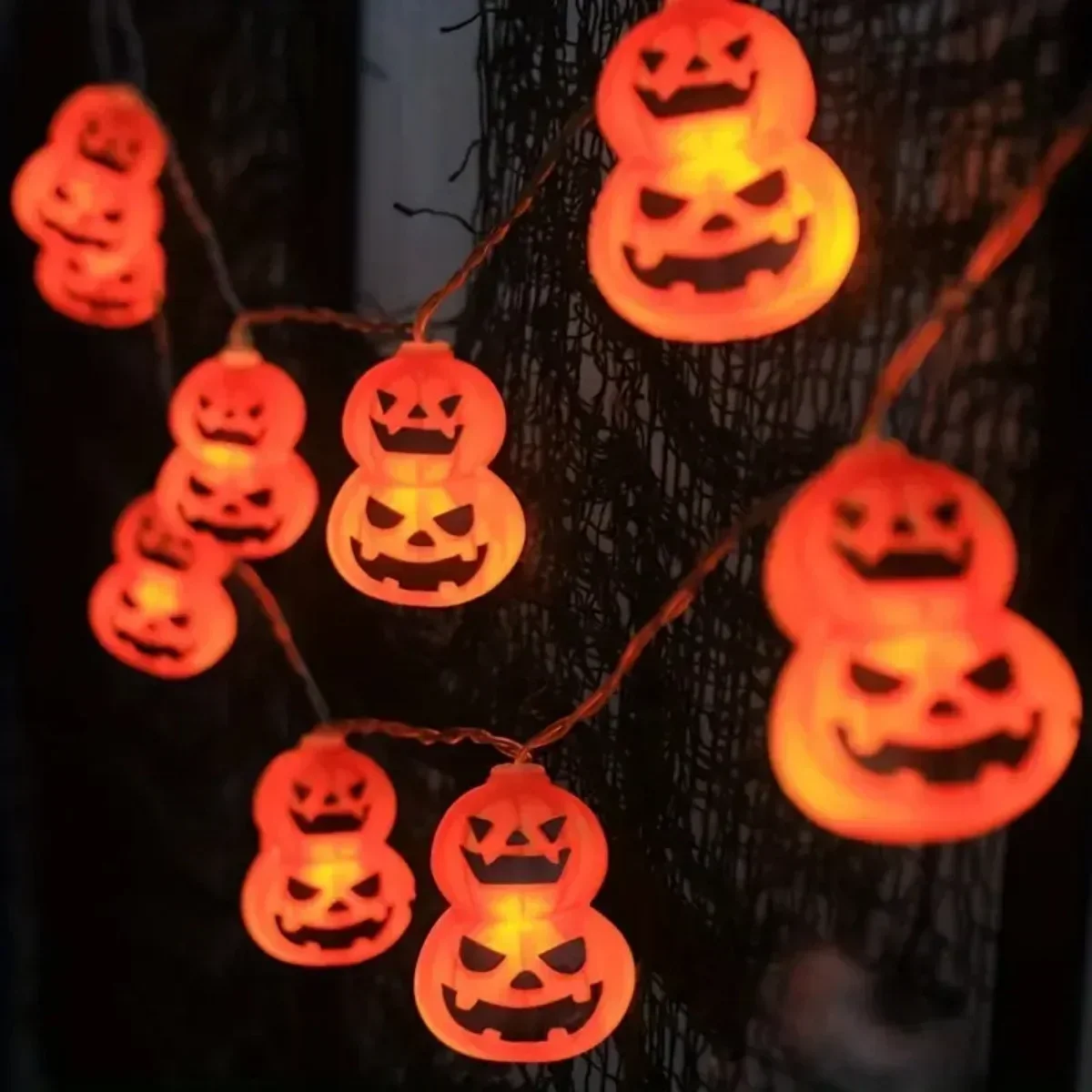 Guirlande lumineuse Jack O Lan - Halloween Led String Lights Orange avis et prix