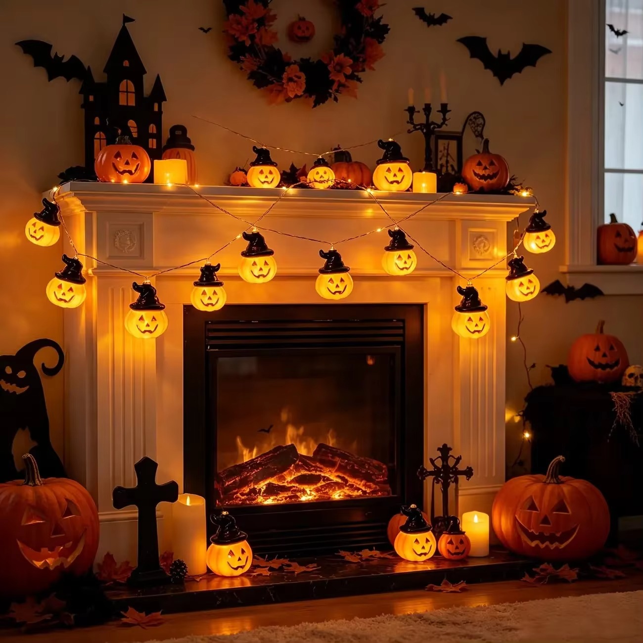 Guirlande lumineuse de fées ci - Halloween Led String Lights Orange avis et prix
