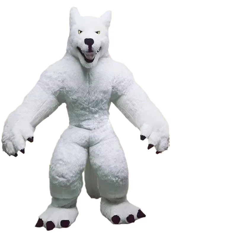 Costume de mascotte de loup gr - Halloween Costume Adult avis et prix