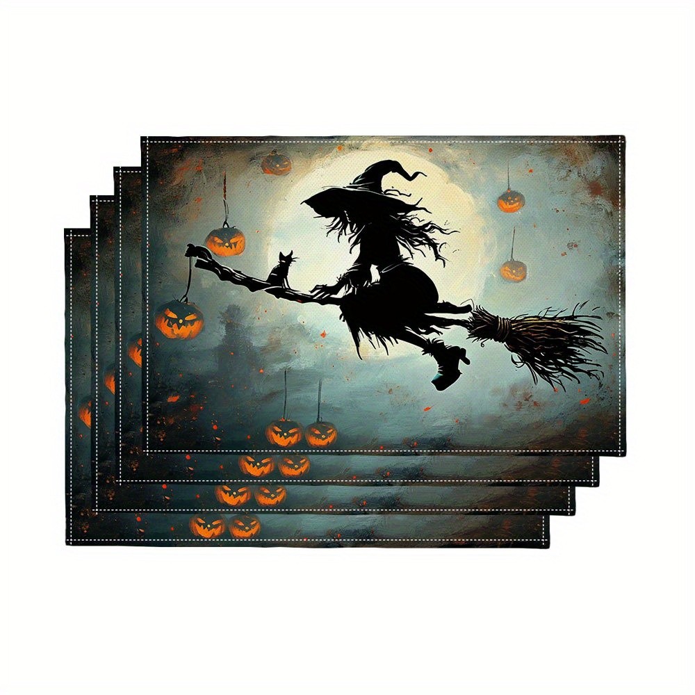 Ensemble de 4 dessous-de-plat  - Pumpkin Lantern Halloween avis et prix
