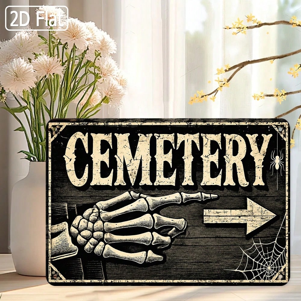 1 panneau en métal plat 2D – p - Halloween Skeleton Decoration avis et prix