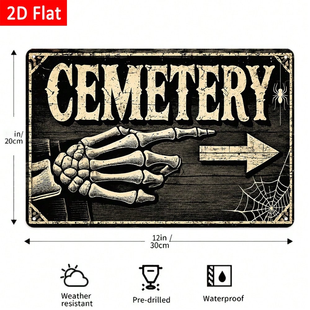 1 panneau en métal plat 2D – p - Halloween Skeleton Decoration avis et prix