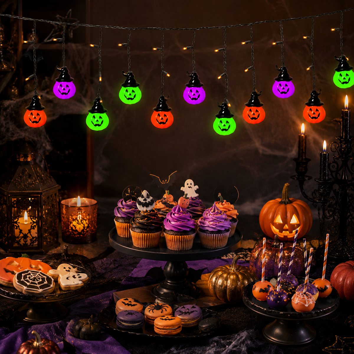 1 guirlande lumineuse d'Hallow - Halloween Led String Lights Orange avis et prix