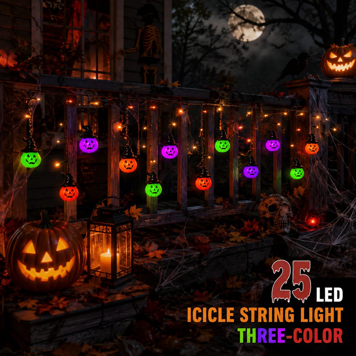1 guirlande lumineuse d'Hallow - Halloween Led String Lights Orange avis et prix