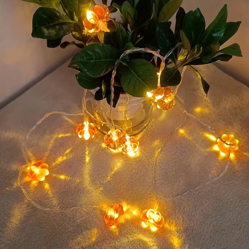 Guirlande lumineuse citrouille - Halloween Led String Lights Orange avis et prix