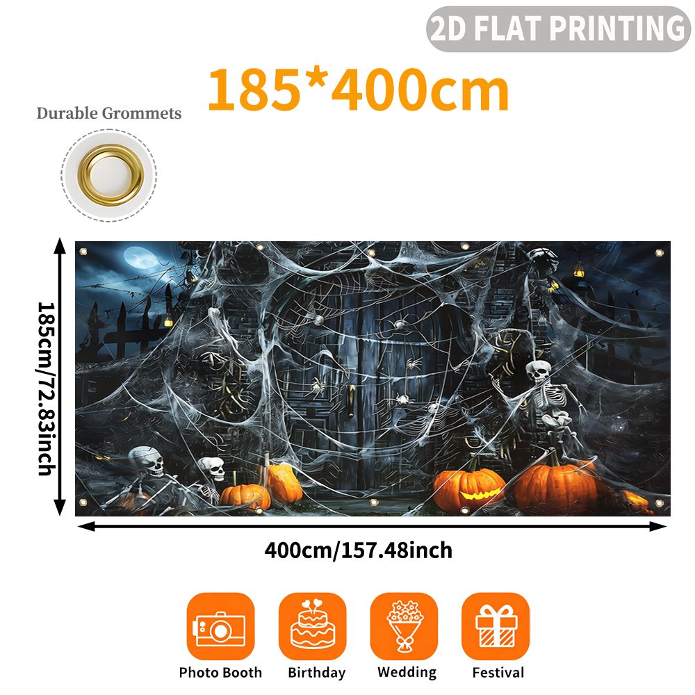 1 pièce de bannière de garage  - Spider Web Halloween Decoration avis et prix