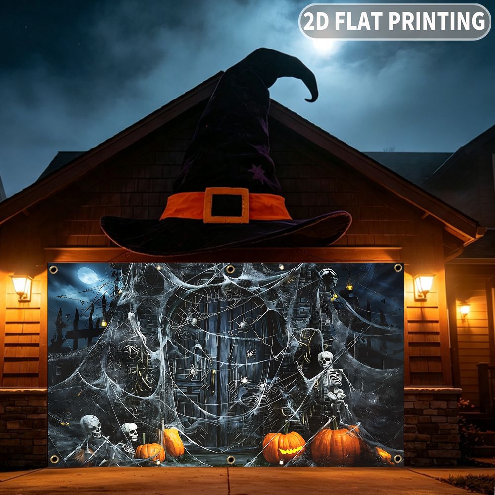 1 pièce de bannière de garage  - Spider Web Halloween Decoration avis et prix