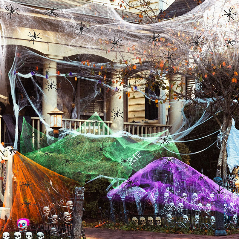 Décoration d'Halloween, toile  - Spider Web Halloween Decoration avis et prix