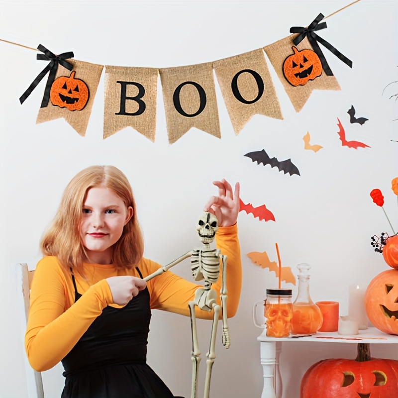 1 ensemble de bannière rustiqu - Pumpkin Lantern Halloween avis et prix