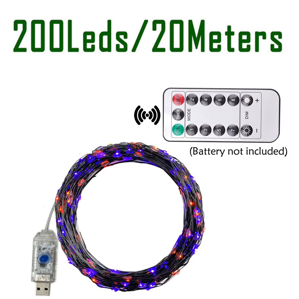 100/200LED s guirlandes lumine - Halloween Led String Lights Orange avis et prix